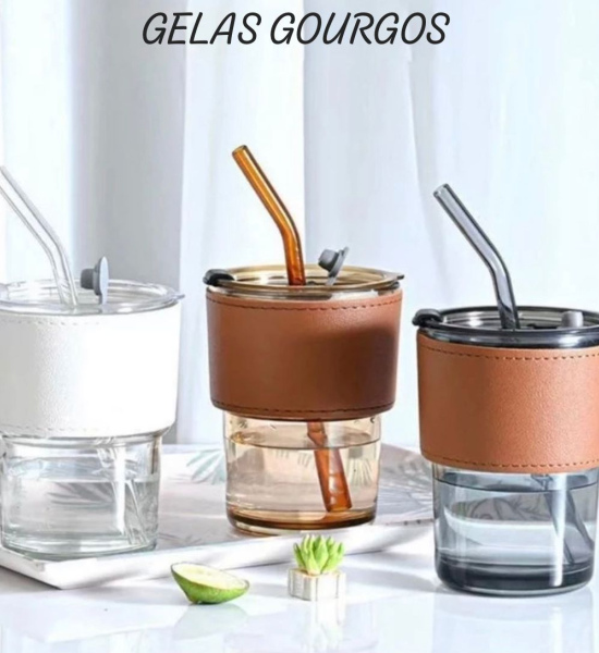 GELAS KACA GORGOUS PENDEK PLUS BOX