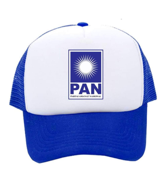 Topi Jaring Partai PAN Biru Putih