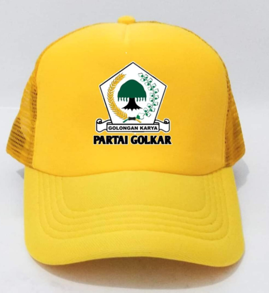 Topi Jaring Kuning Full Golkar 