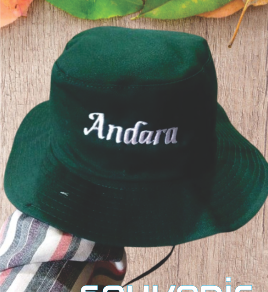 Topi Rimba Bahan Royal drill Bordir