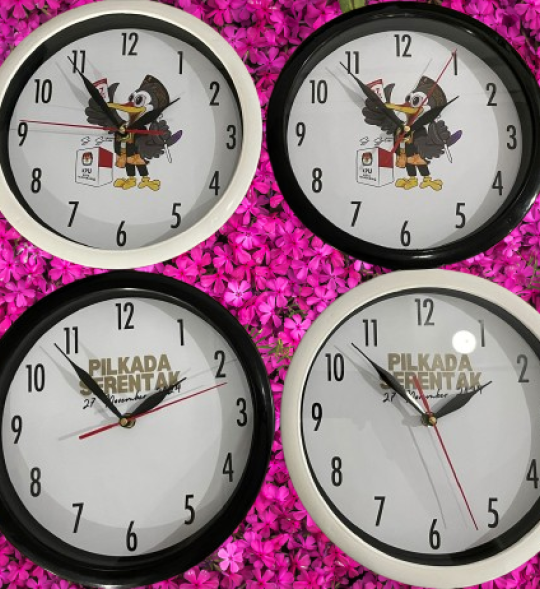 Jam dinding Pesanan KPU 25cm 