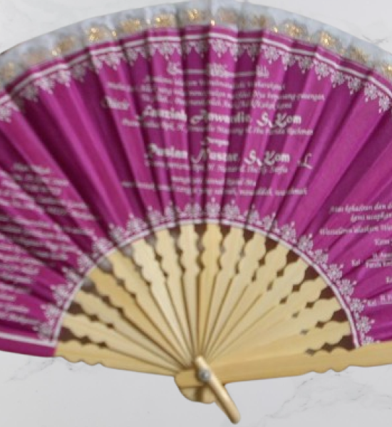 Kipas Undangan Renda Pakai Box 