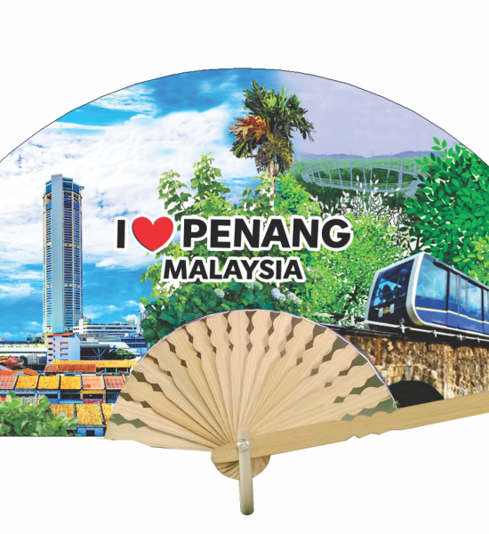 Kipas Bambu desain custom 21cm 